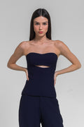 BLUSA ANTONIA ABERTA PROVENCE MARINHO
