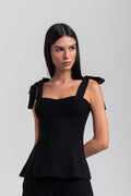 BLUSA ANTONIA FECHADA ALÇA PROVENCE PRETO