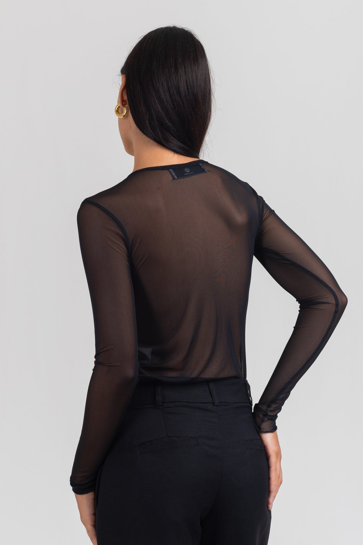 BLUSA VELVET LINHO PRETO