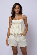 SHORT EVASE CREPE KLEIN PRIMULA ESTAMPA
