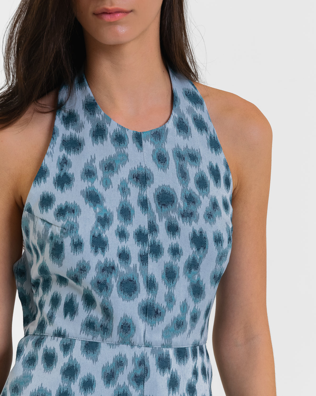 BLUSA GIGI JACQUARD IRIS AZUL