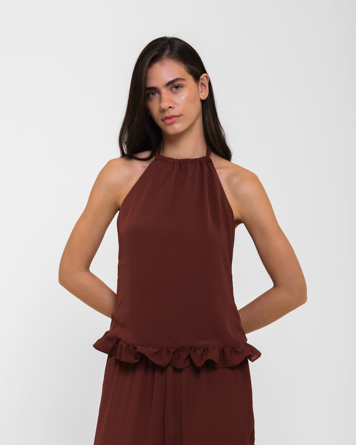 BLUSA MARTINA LAMAI MARROM