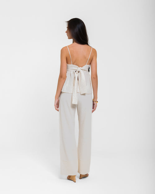CALÇA CADARÇO MAREJO OFF WHITE