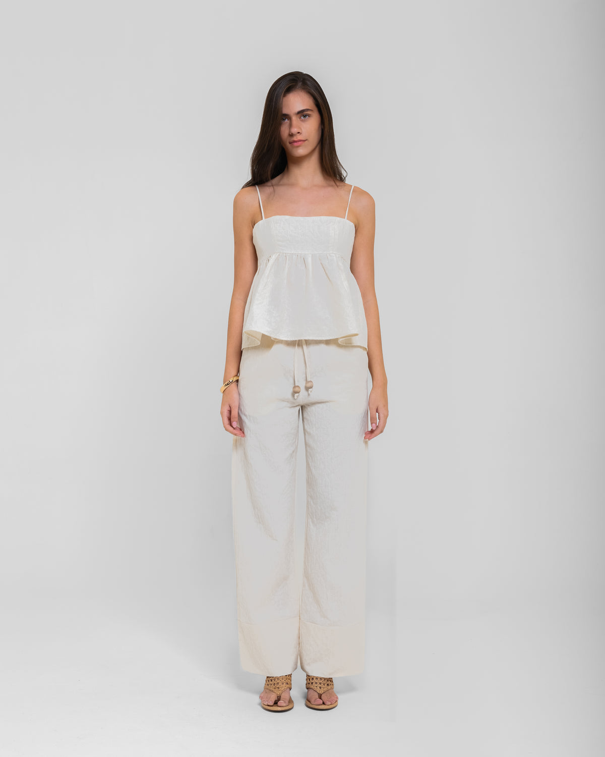 CALÇA CADARÇO MAREJO OFF WHITE