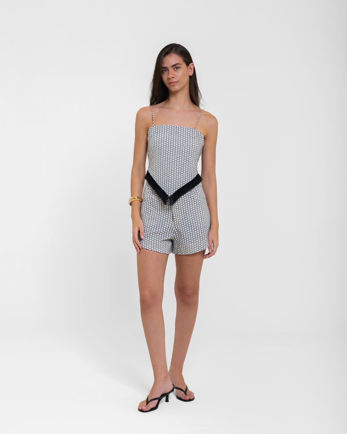 SHORT EVASE PIRARUCU MESCLA PRETO