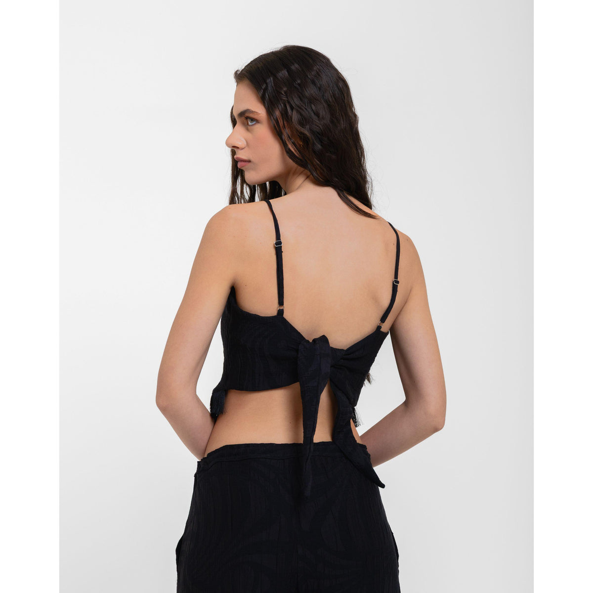 BLUSA JENNE FRANJA JUSTINE PRETO