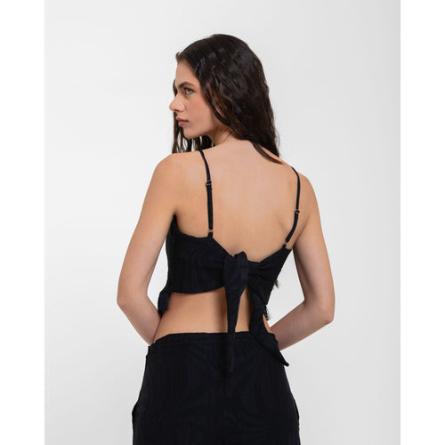 BLUSA JENNE FRANJA JUSTINE PRETO