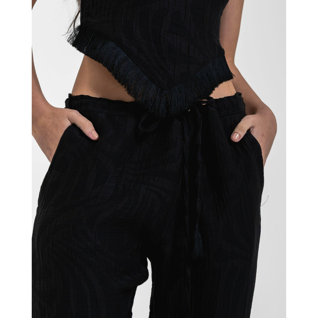 CALÇA CADARÇO JUSTINE PRETO